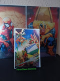 TMNT TURTLES comic book size  Metal art print signed by Eddie Nunez with COA