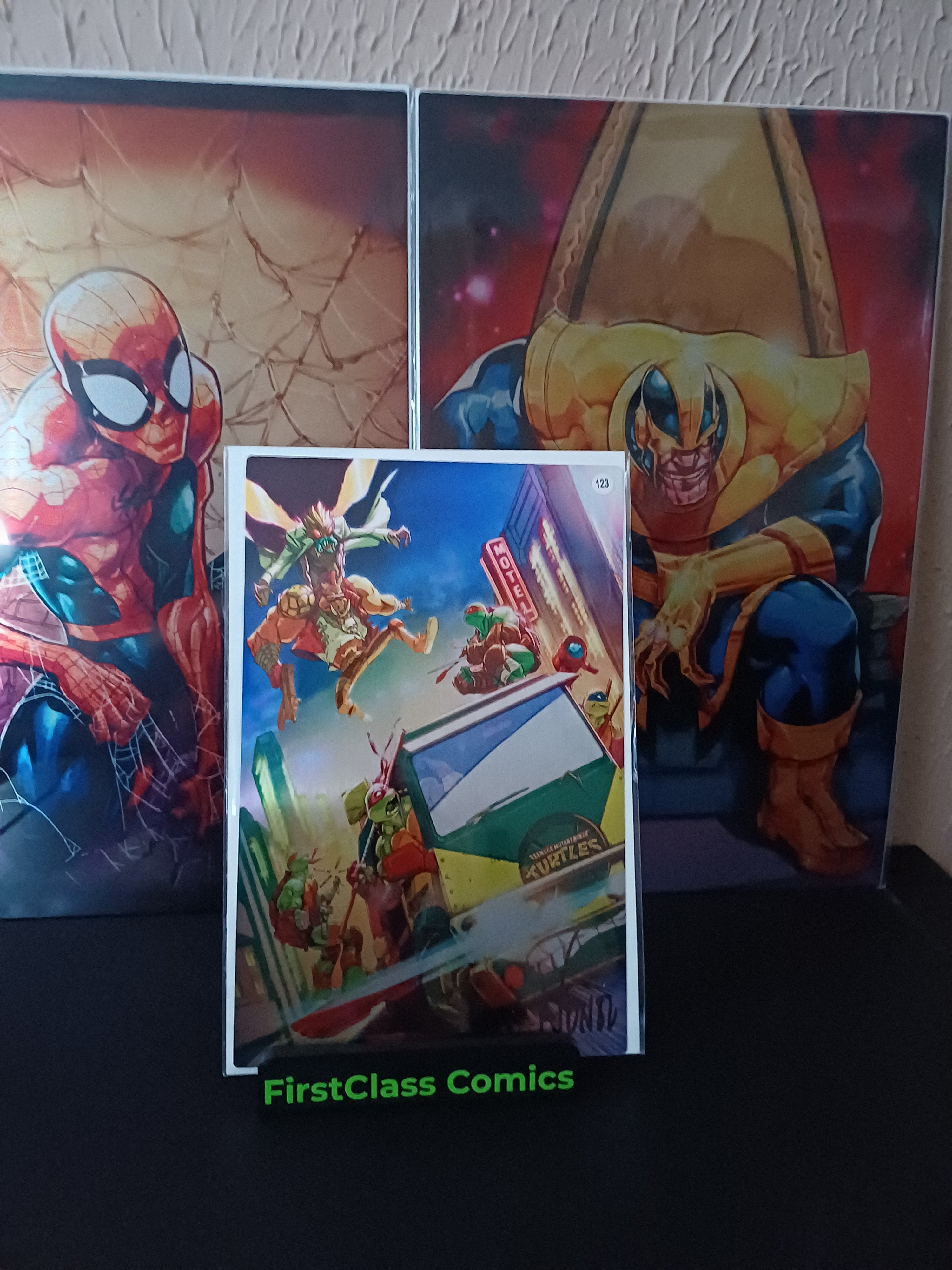 TMNT TURTLES comic book size  Metal art print signed by Eddie Nunez with COA