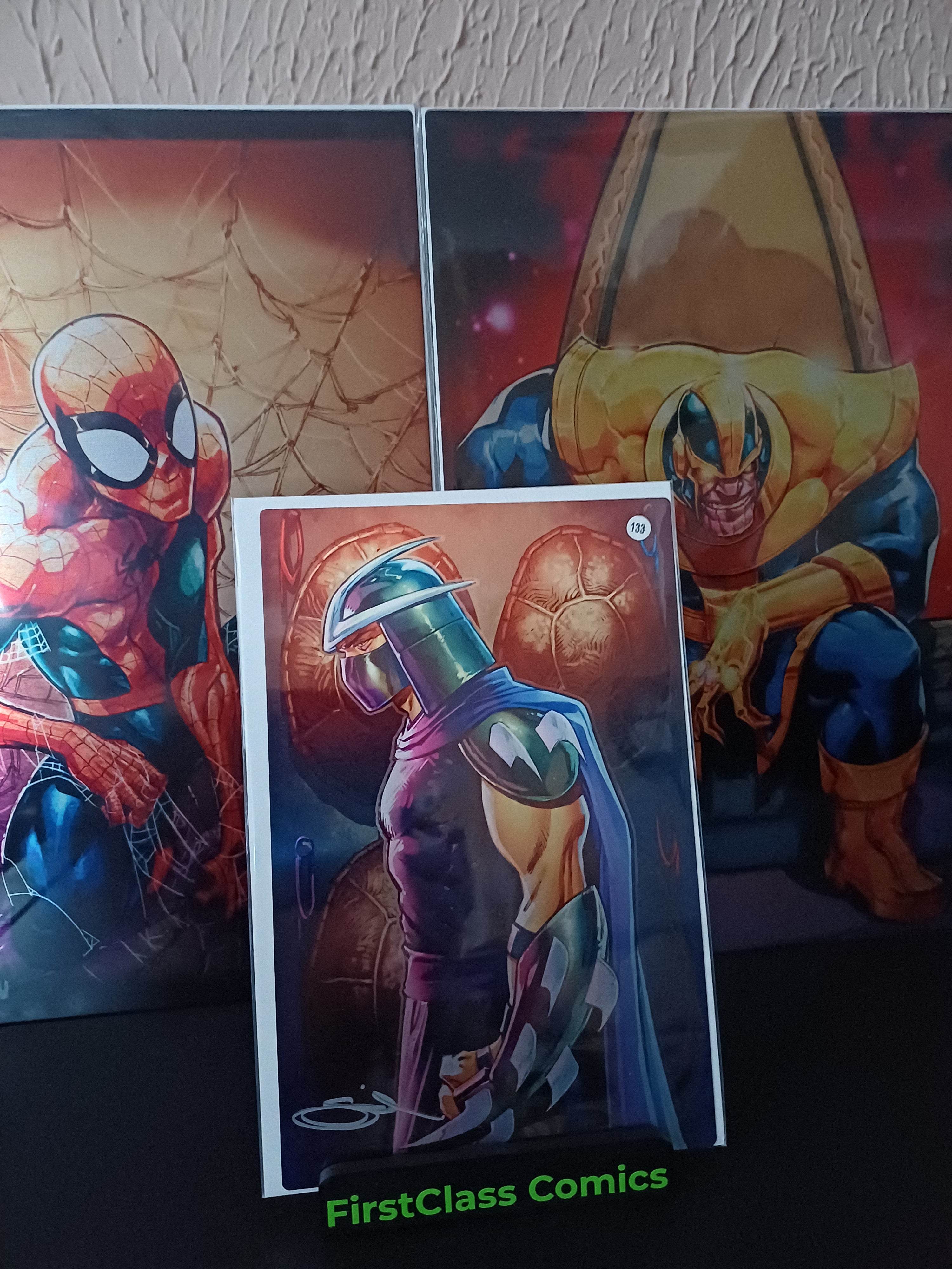 TMNT SHREDDER comic book size  Metal art print signed by Sajad Shah with COA