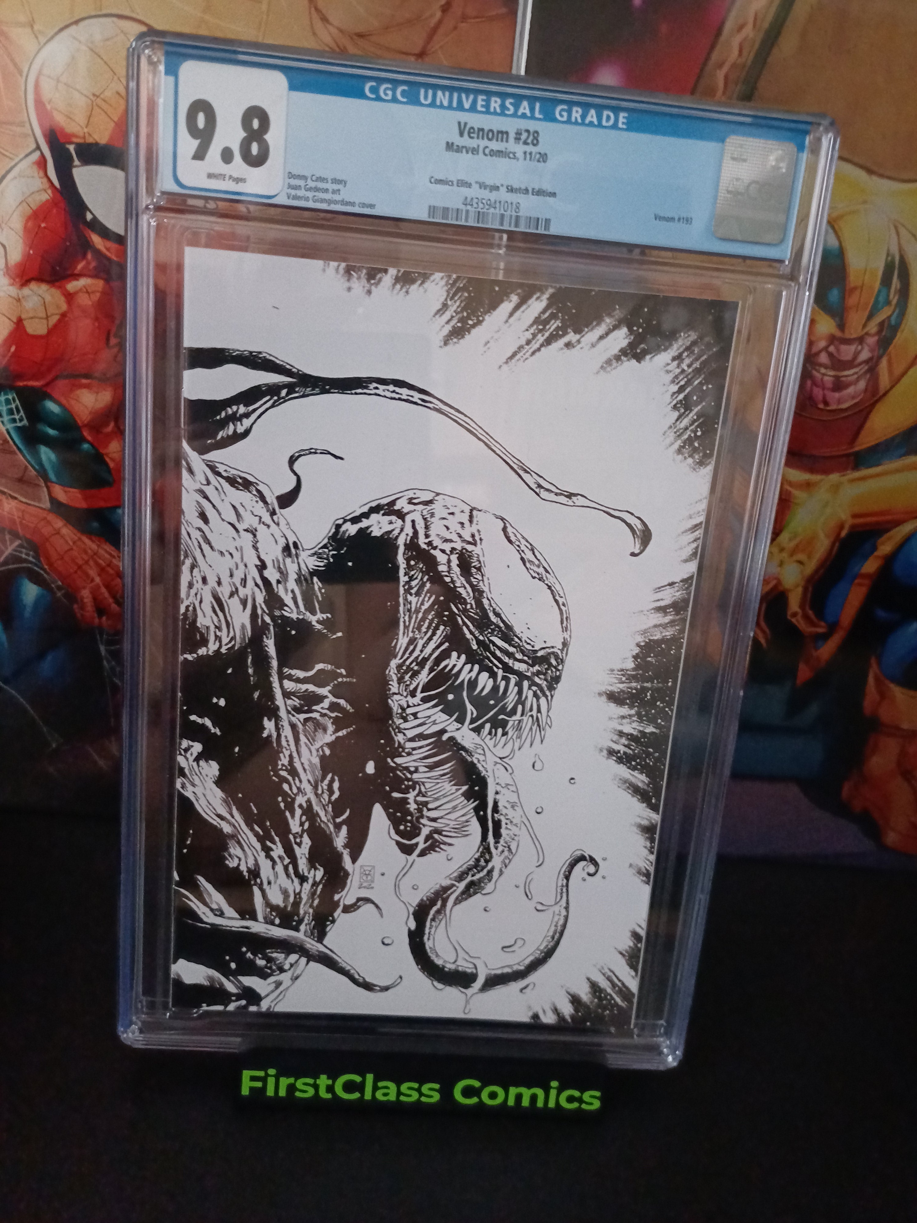 Venom #28 MARVEL COMICS 11/20 Giangiordano Virgin Sketch  Edition 9.8 CGC
