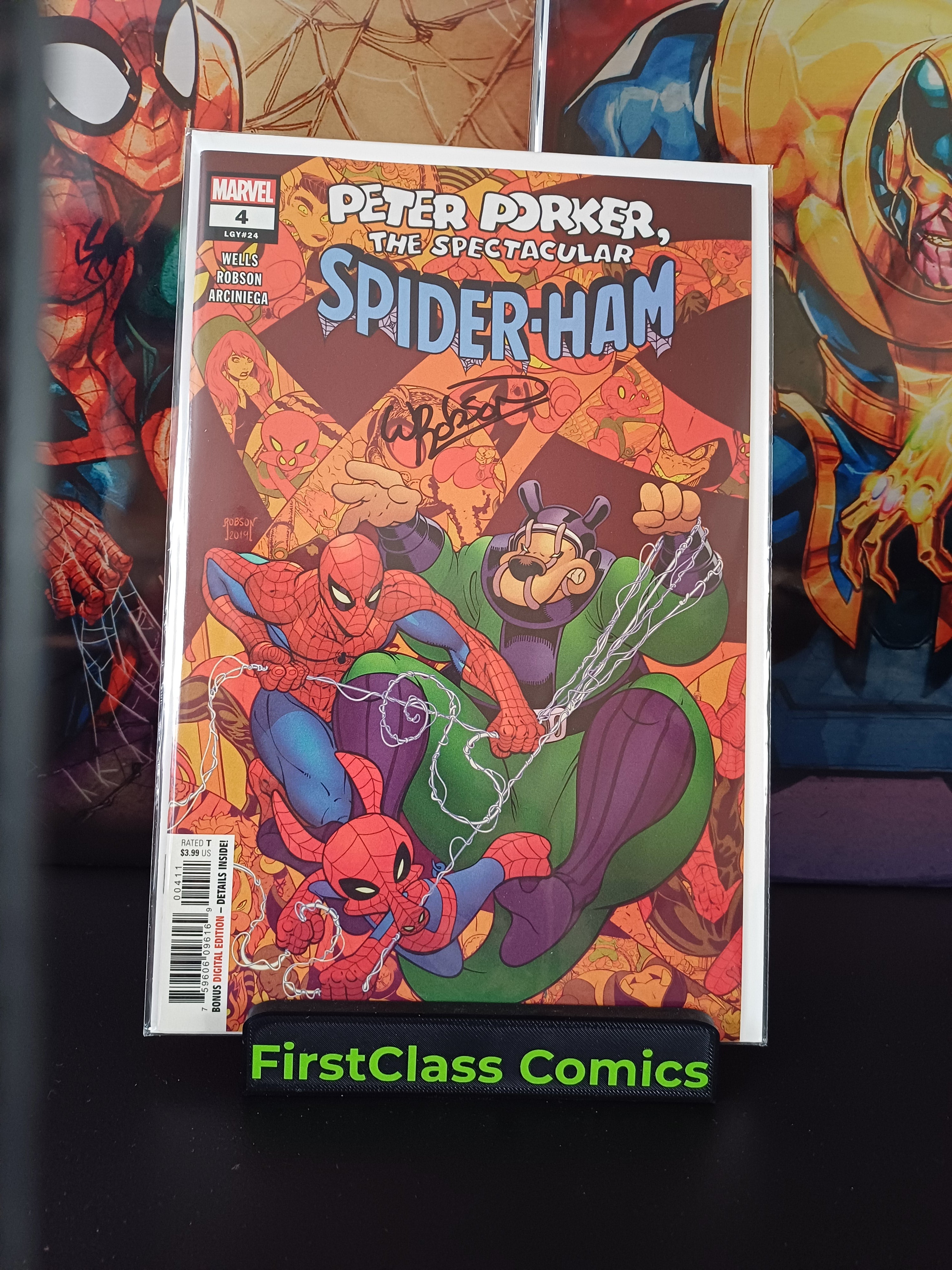 SPIDER HAM #4 MAY 2020 MARVEL COMICS LGY#24 Signed by WILL ROBSON