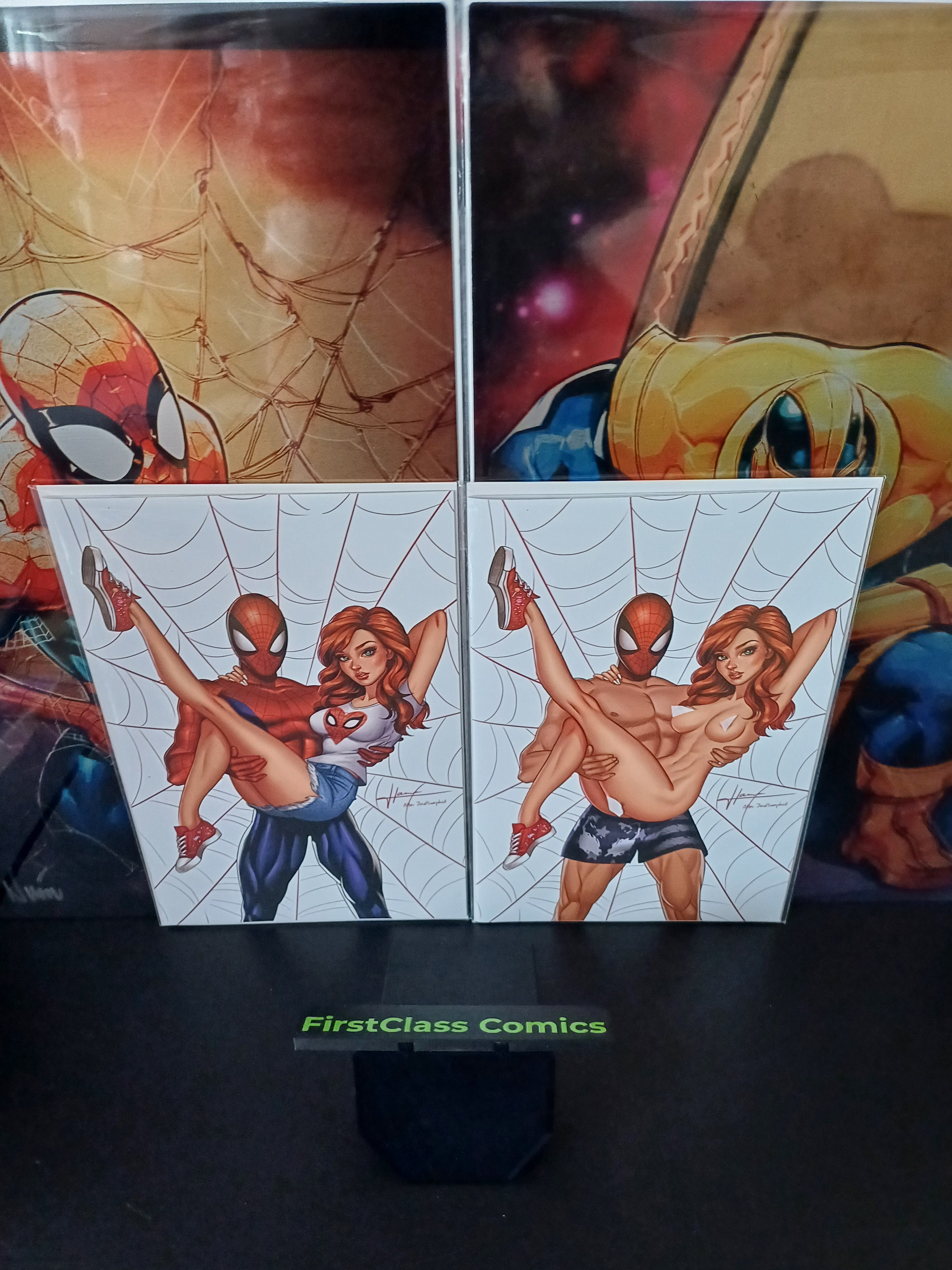 Spider-Man/Mary Jane Cosplay Wars Nice Naughty Virgin Set W/COAS 29/39/100