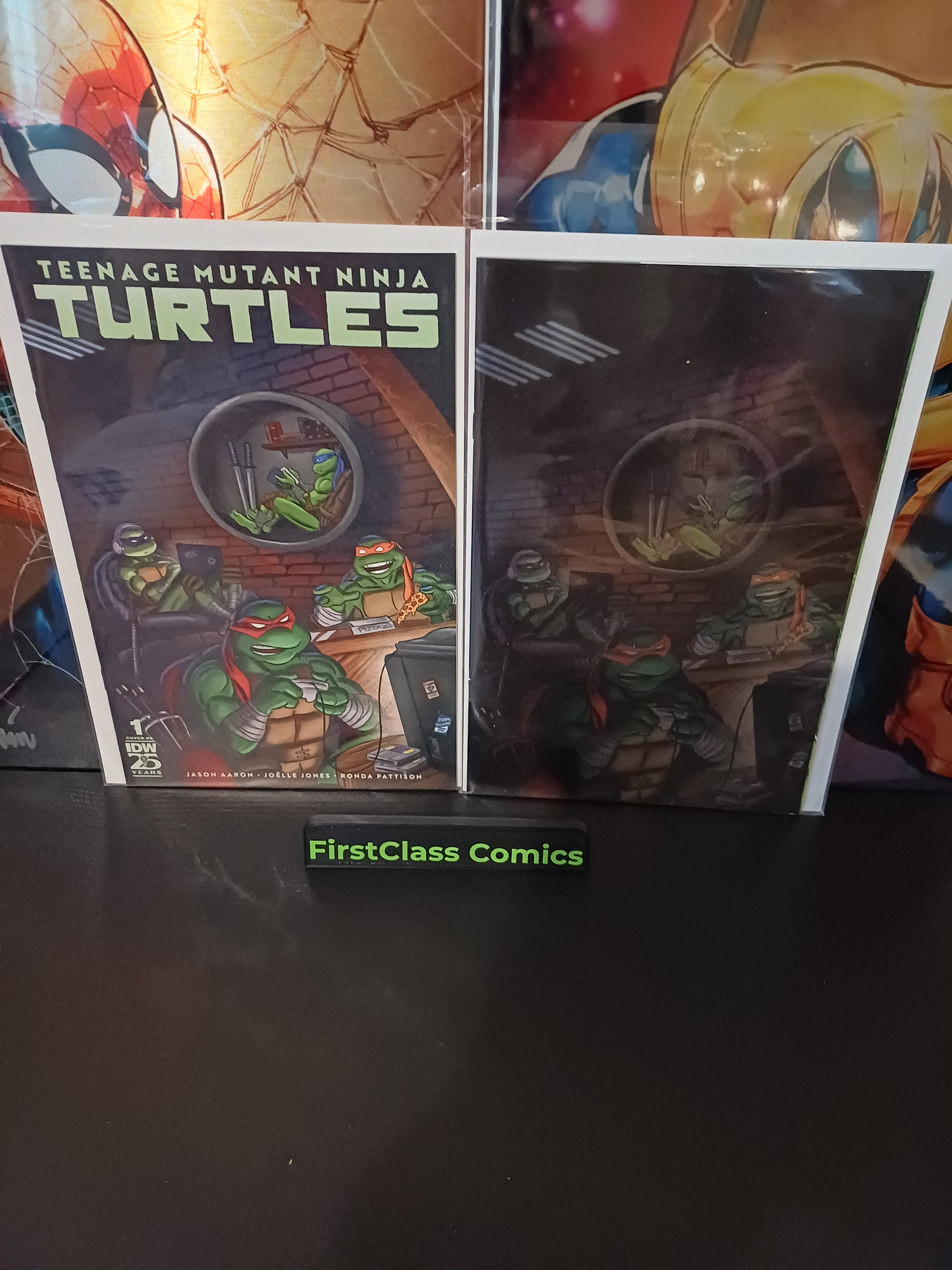 Teenage Mutant Ninja Turtles #1 Trade & Virgin Foil Variant Set 25th Anniversary