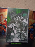 TMNT #1 Black White & Green 11x 17 Art Print Signed by Aaron Bartling w/ COA