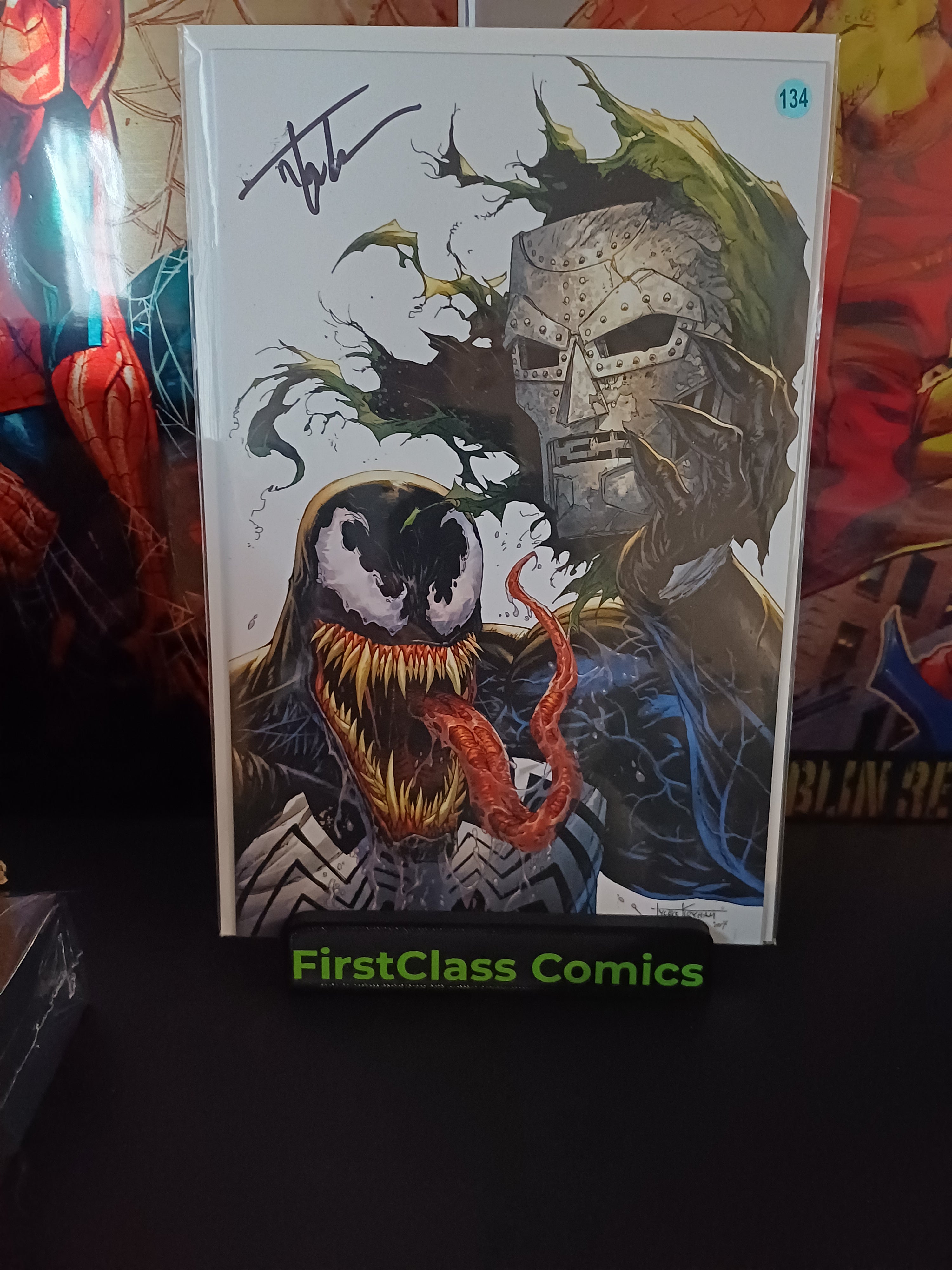 Venom: Lethal Protector #2 Signed by Tyler With COA  Kirkham Virgin Variant