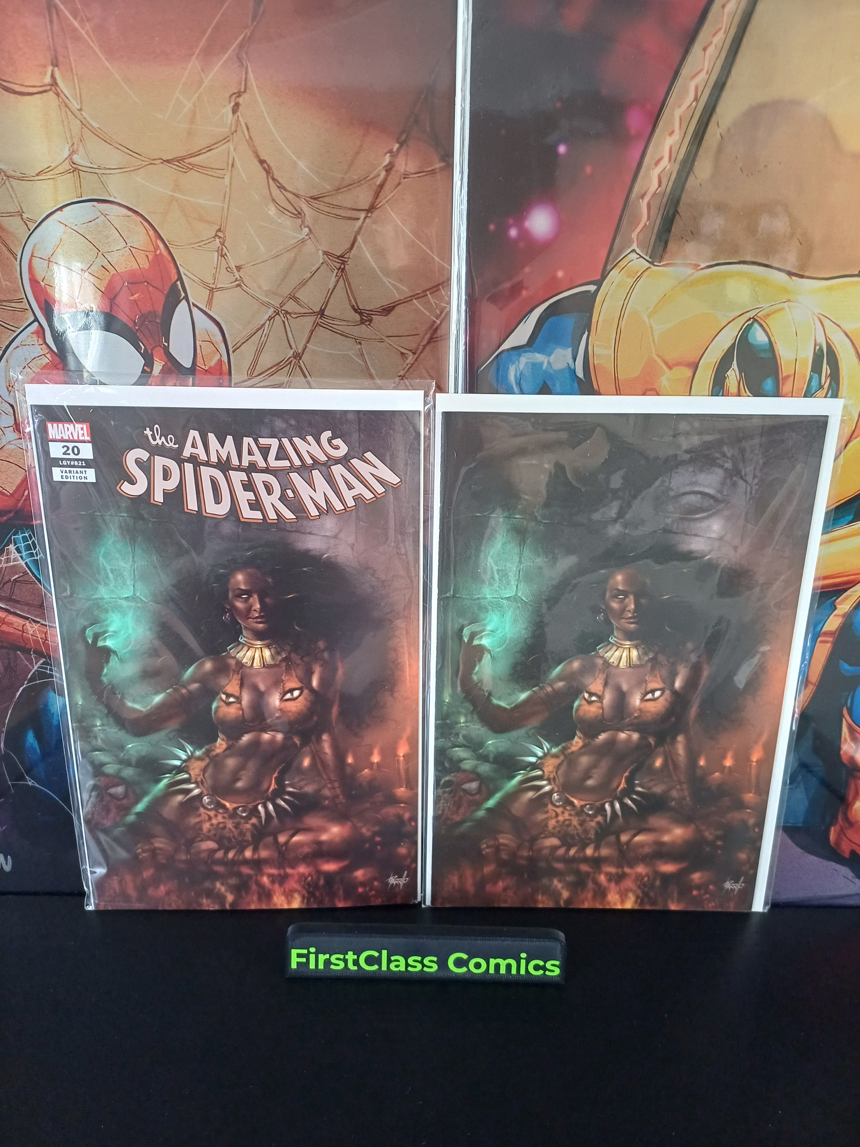 AMAZING SPIDER-MAN #20 LUCIO PARRILLO TRADE & VIRGIN VARIANT SET