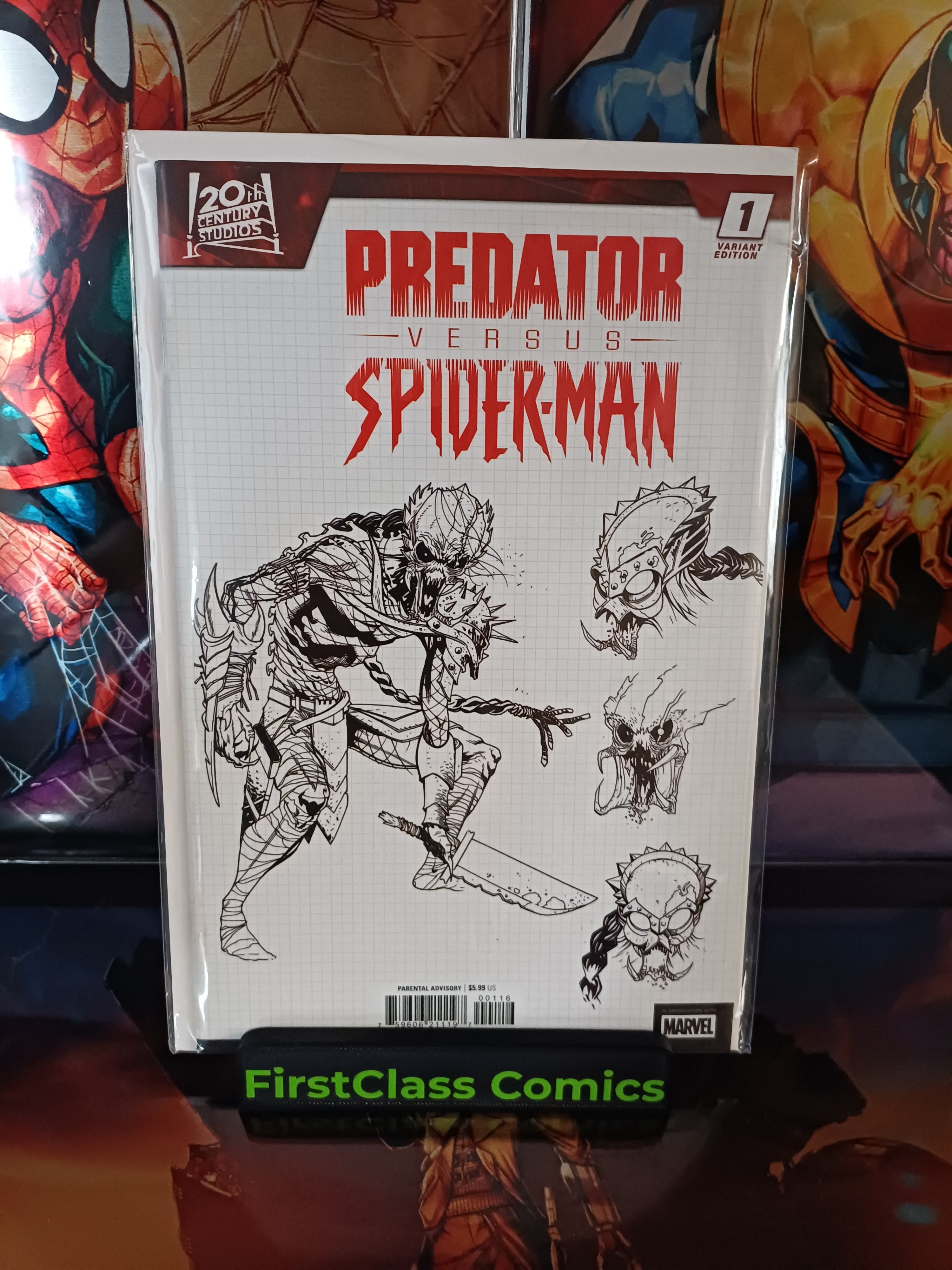 PREDATOR VS SPIDER-MAN #1  1:10 DESIGN VARIANT