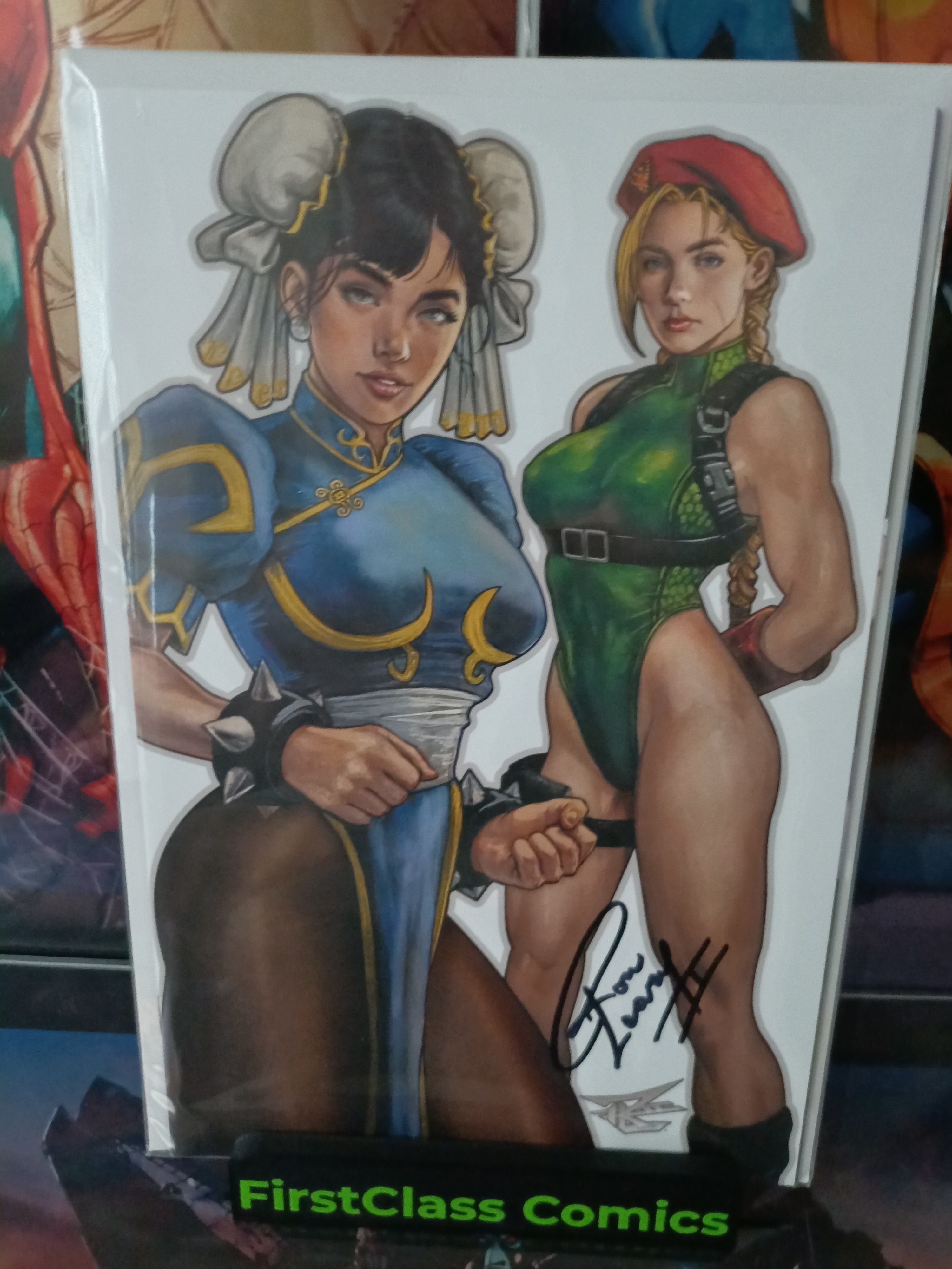 STREET FIGHTER #1 SIGNED RON LEARY VIRGIN EXCLUSIVE W/COA CHUN-LI CAMMY
