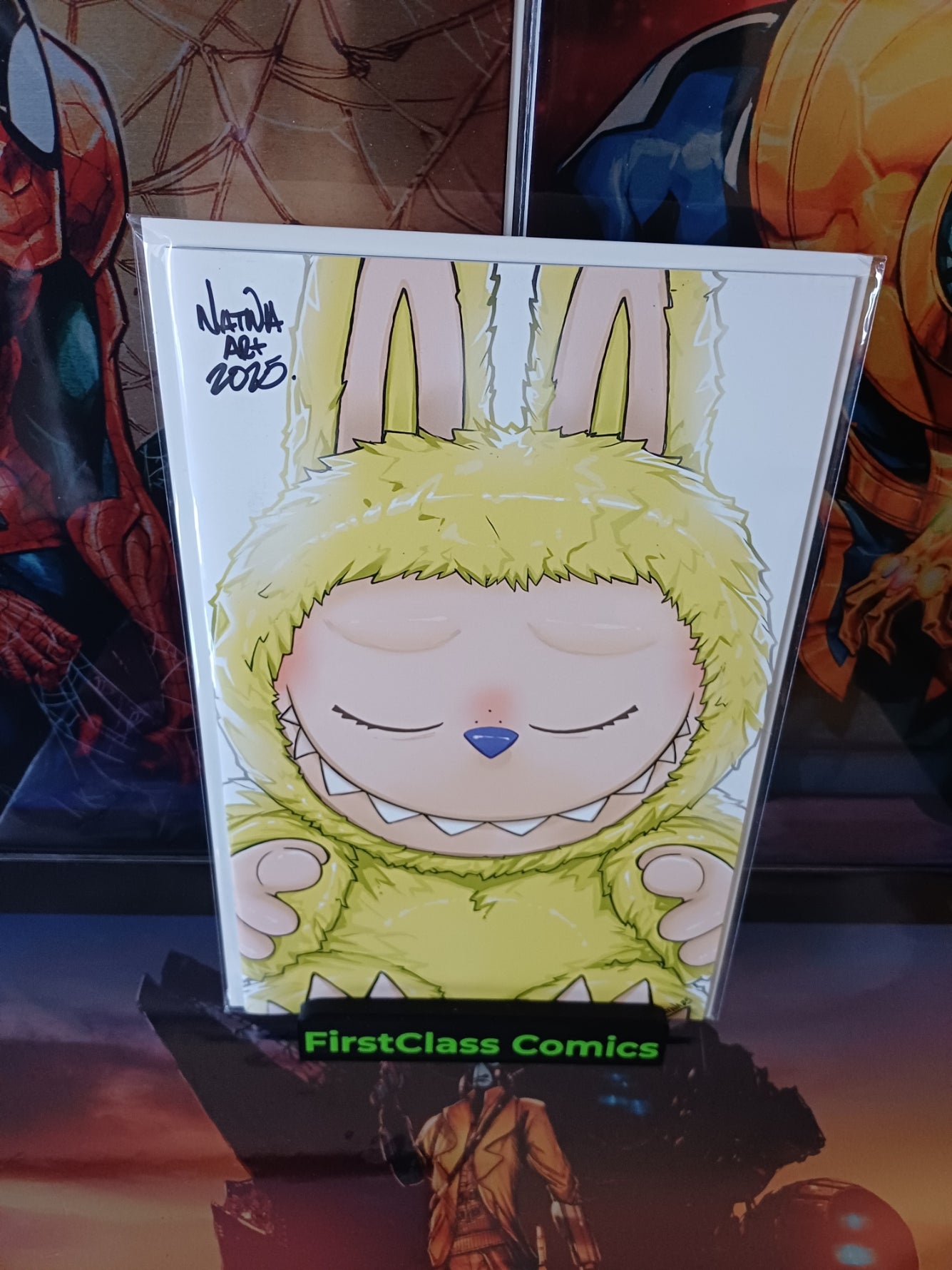 FAME KASING LUNG #1 YELLOW KAWAII SIGNED NATWA LABUBU EXCLUSIVE  W/ COA