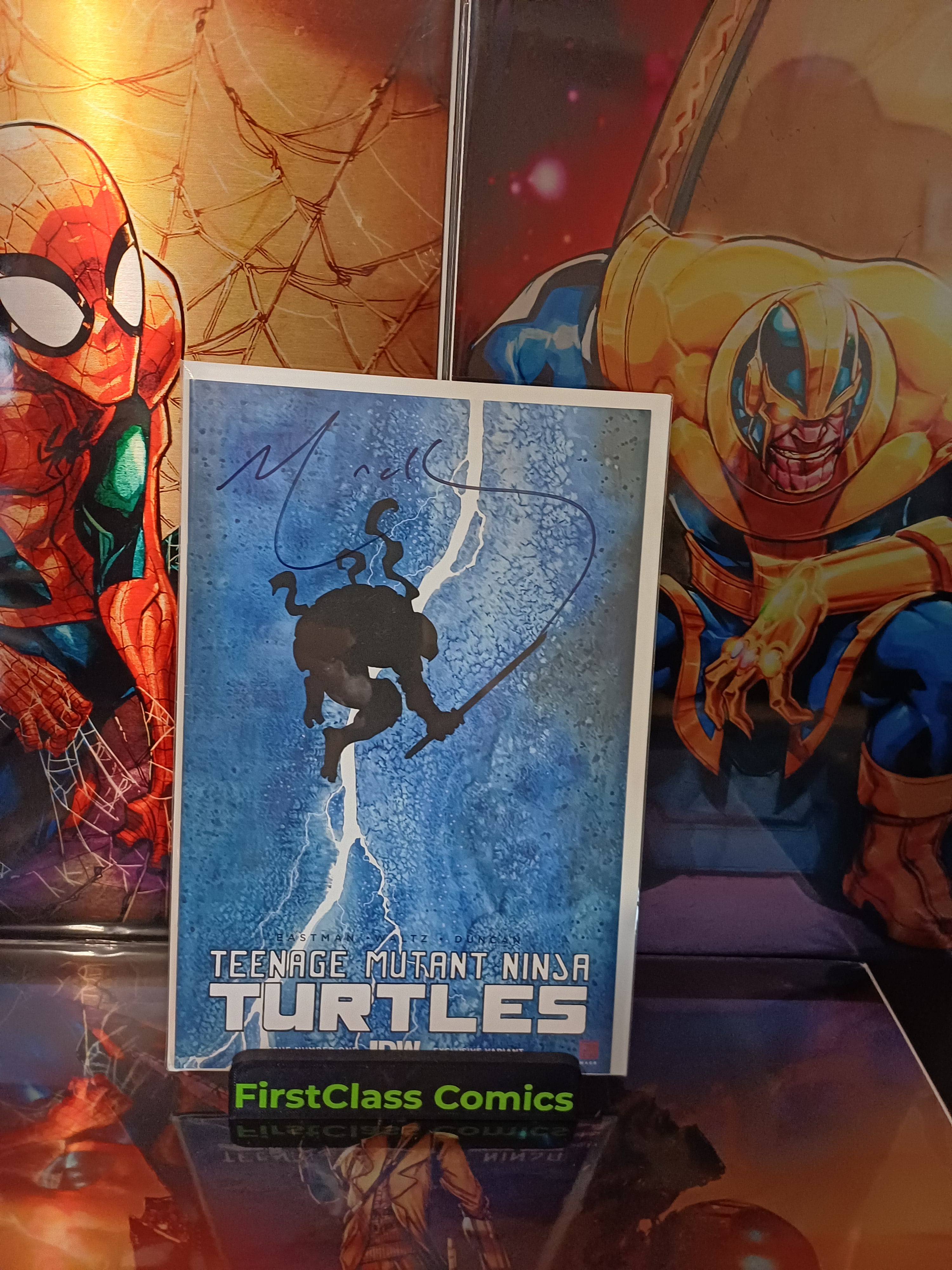 TMNT #1 NYCC DARK KNIGHT HOMAGE TRADE SIGNED DAVID MACK with COA