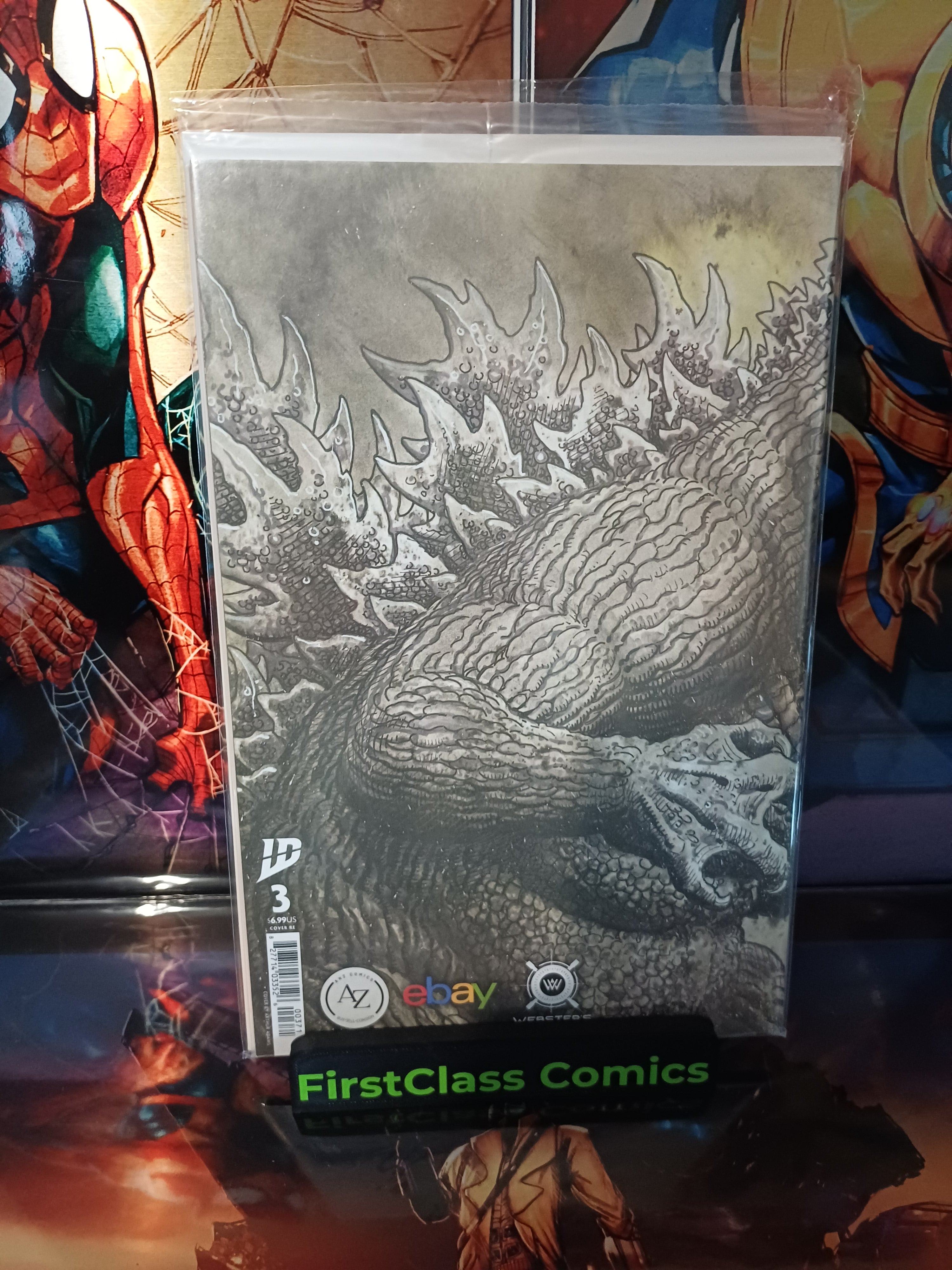 Godzilla's Monsterpiece Theatre #3  Arthur Adams Wraparound in Polly Bag