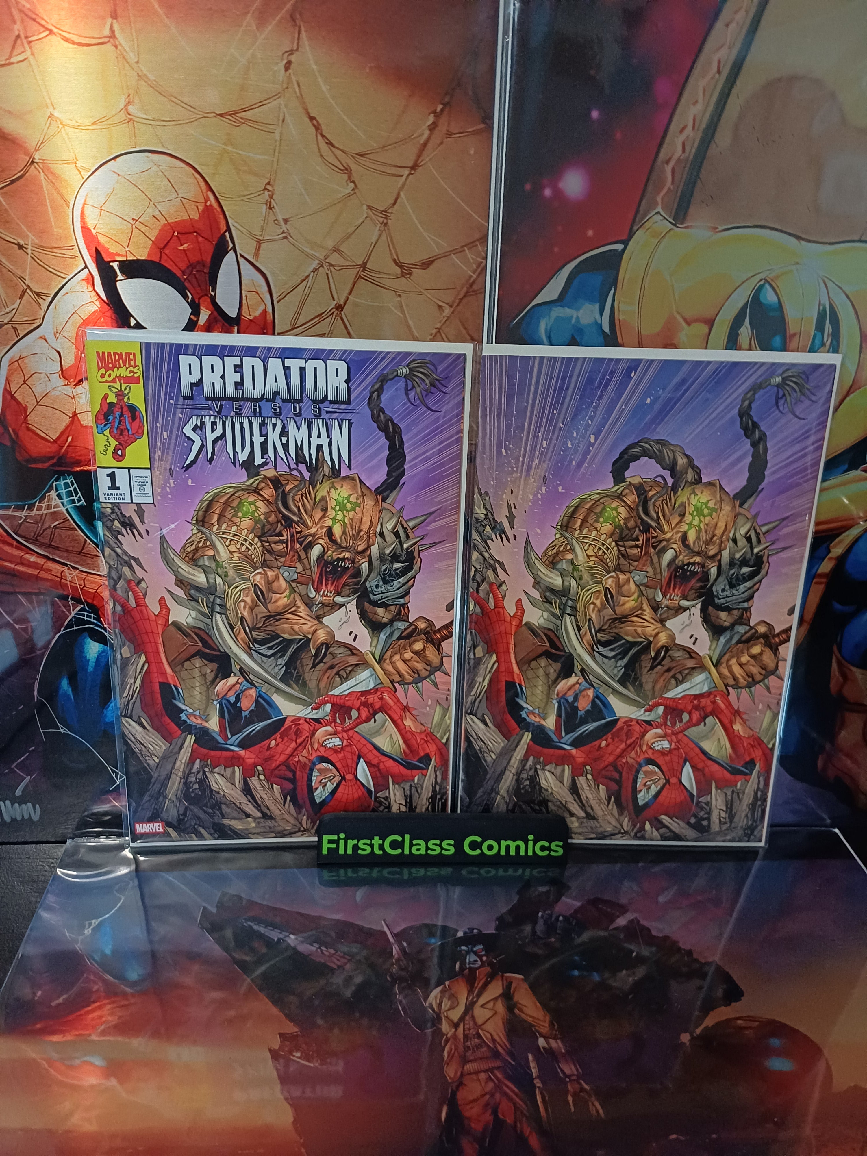 Predator vs Spider-Man #1  Tyler Kirkham Exclusive Trade & Virgin Set