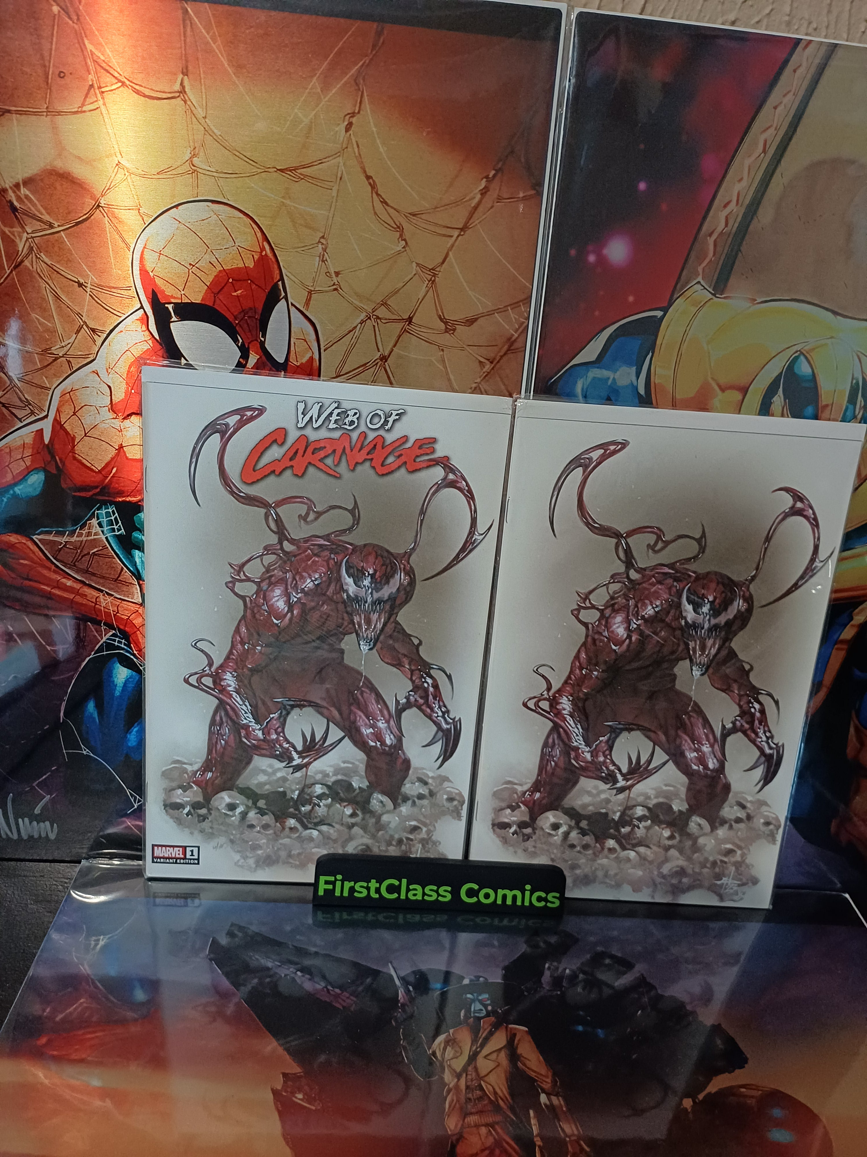 Web of Carnage #1 Gabrielle Dell'Otto Trade + Virgin Variant Set