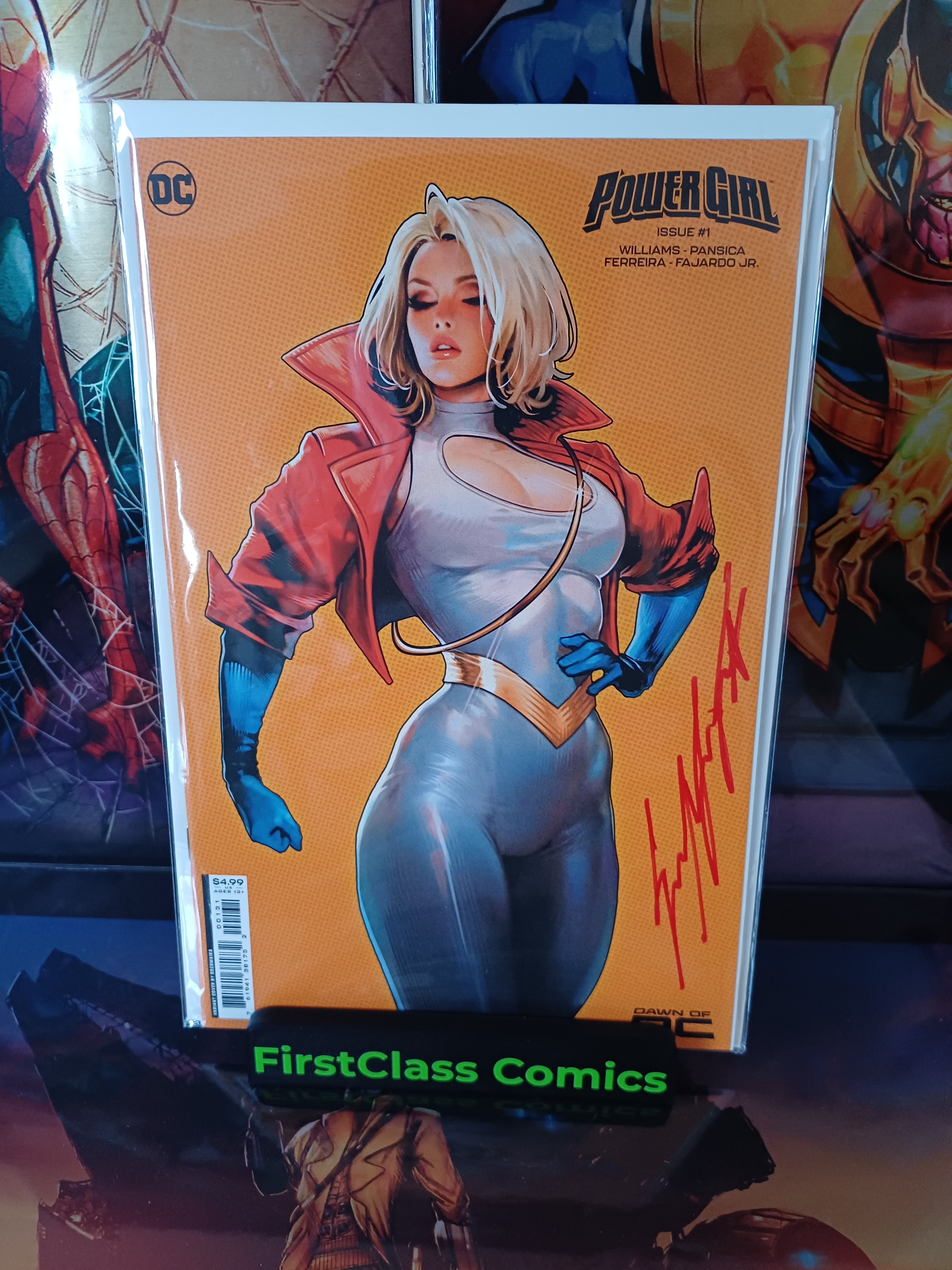 Power Girl #1 Cover C Sozomaika Card Stock Variant Signed With COA
