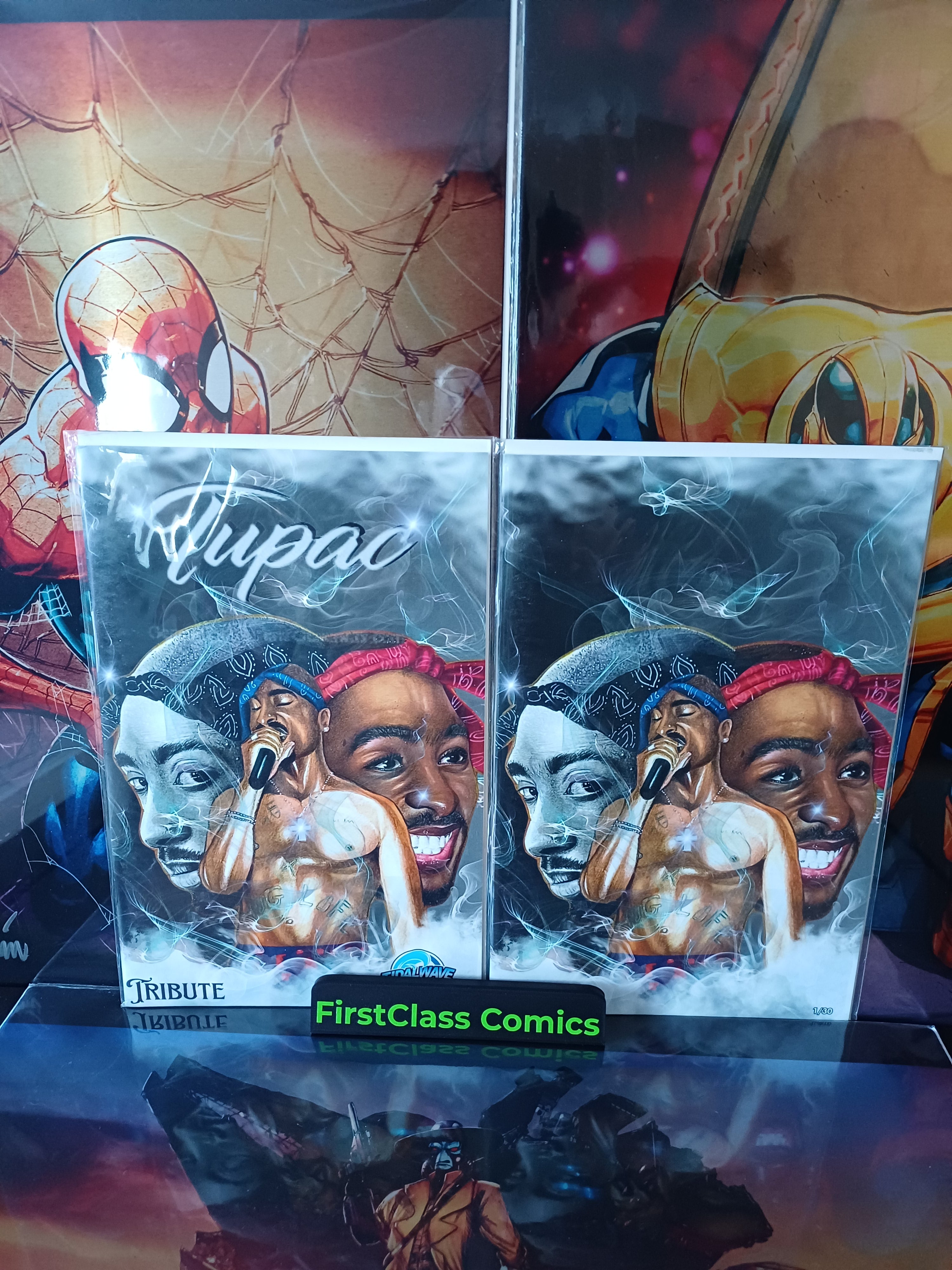 Tupac-Tribute 1/30 Trade & Virgin Mega Con Exclusive Set With COA'S