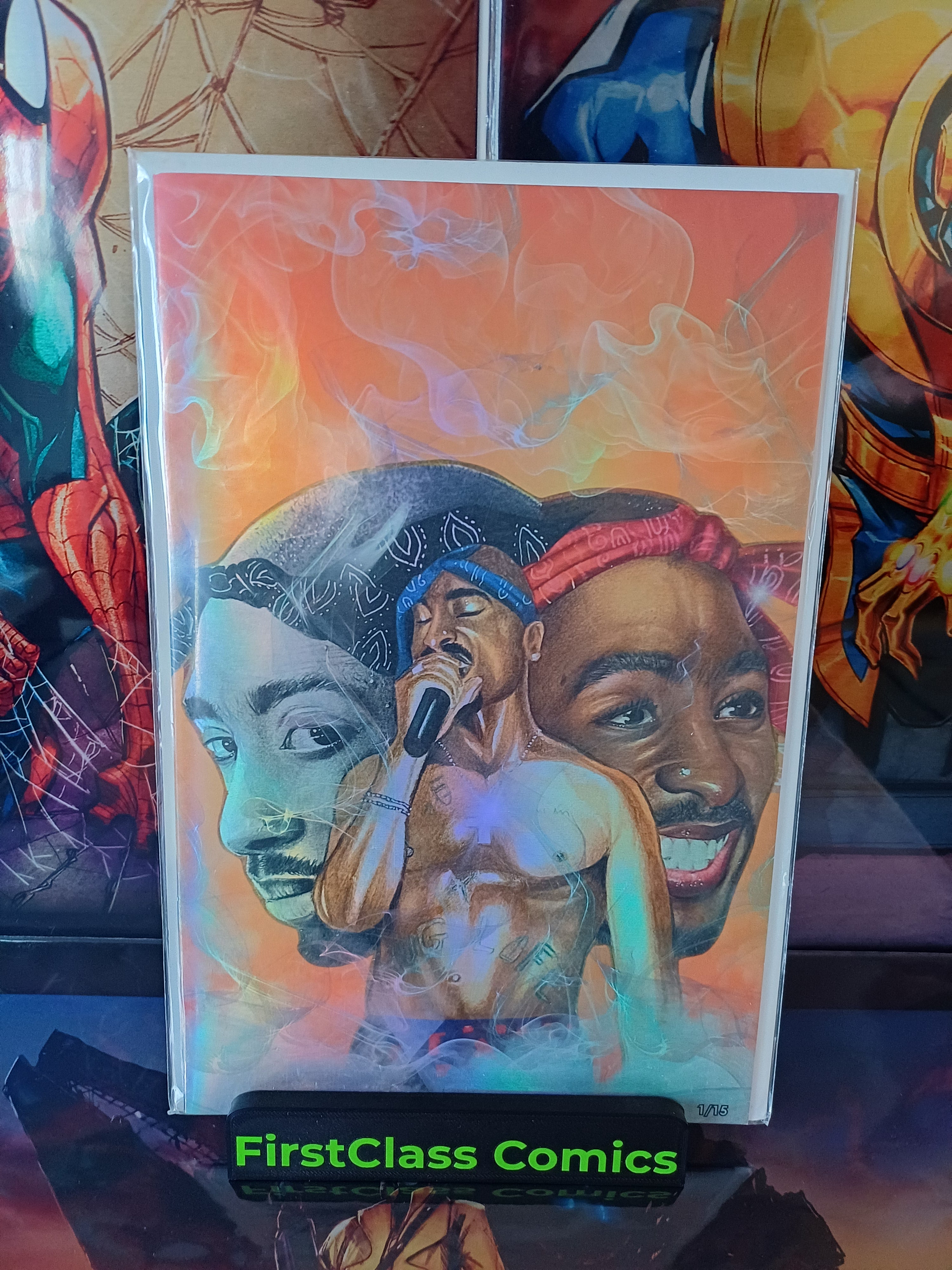 TUPAC: TRIBUTE 1/15 MEGACON EXCLUSIVE HOLO FOIL #1 With COA