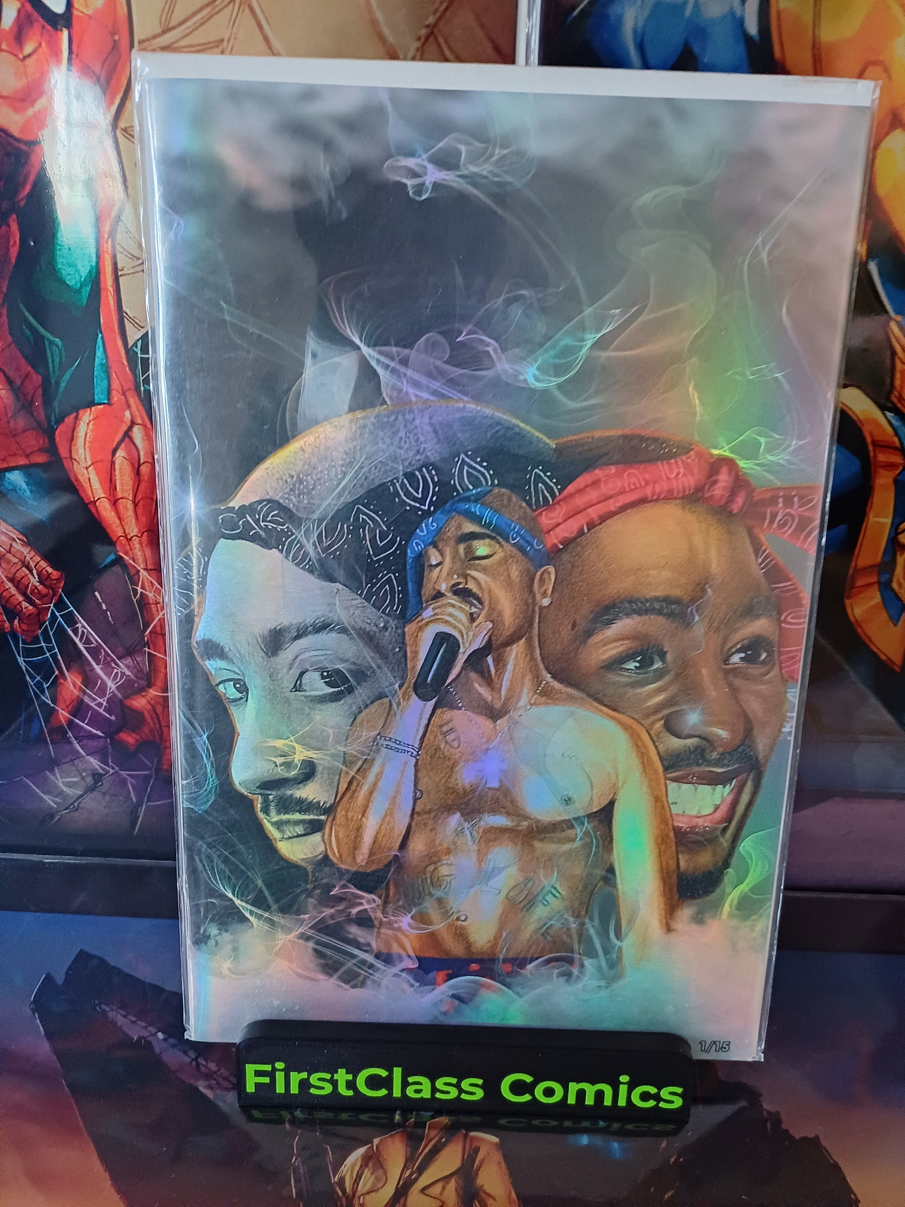 TUPAC: TRIBUTE 1/15 MEGACON EXCLUSIVE HOLO FOIL #1 With COA