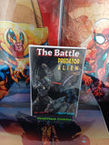 The Battle Predator Vs Alien Embossed Johnathan Uribe Signed With Blood Sig COA 45/90
