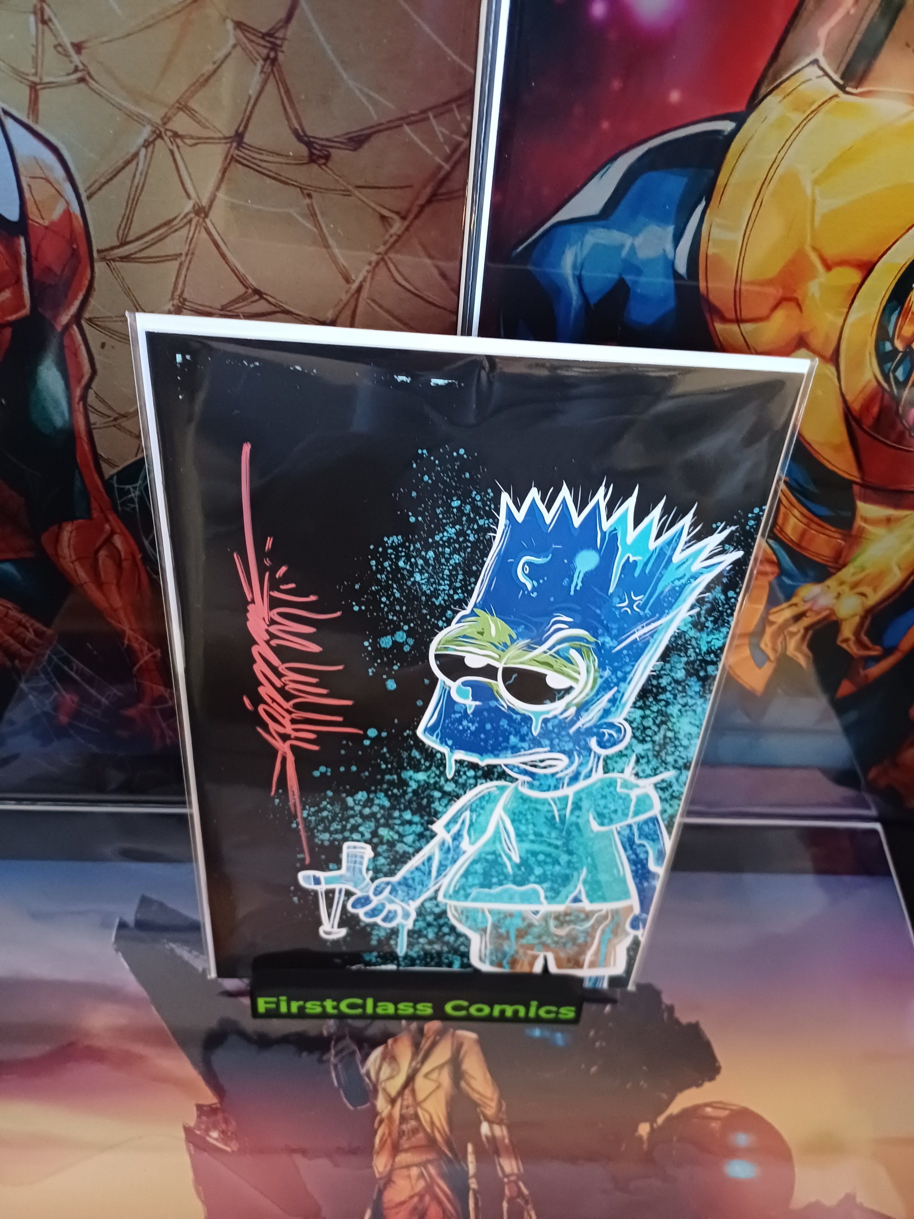 Bart Simpson Negative Space Spot Gorkem Signed By Gorkem Demir With COA