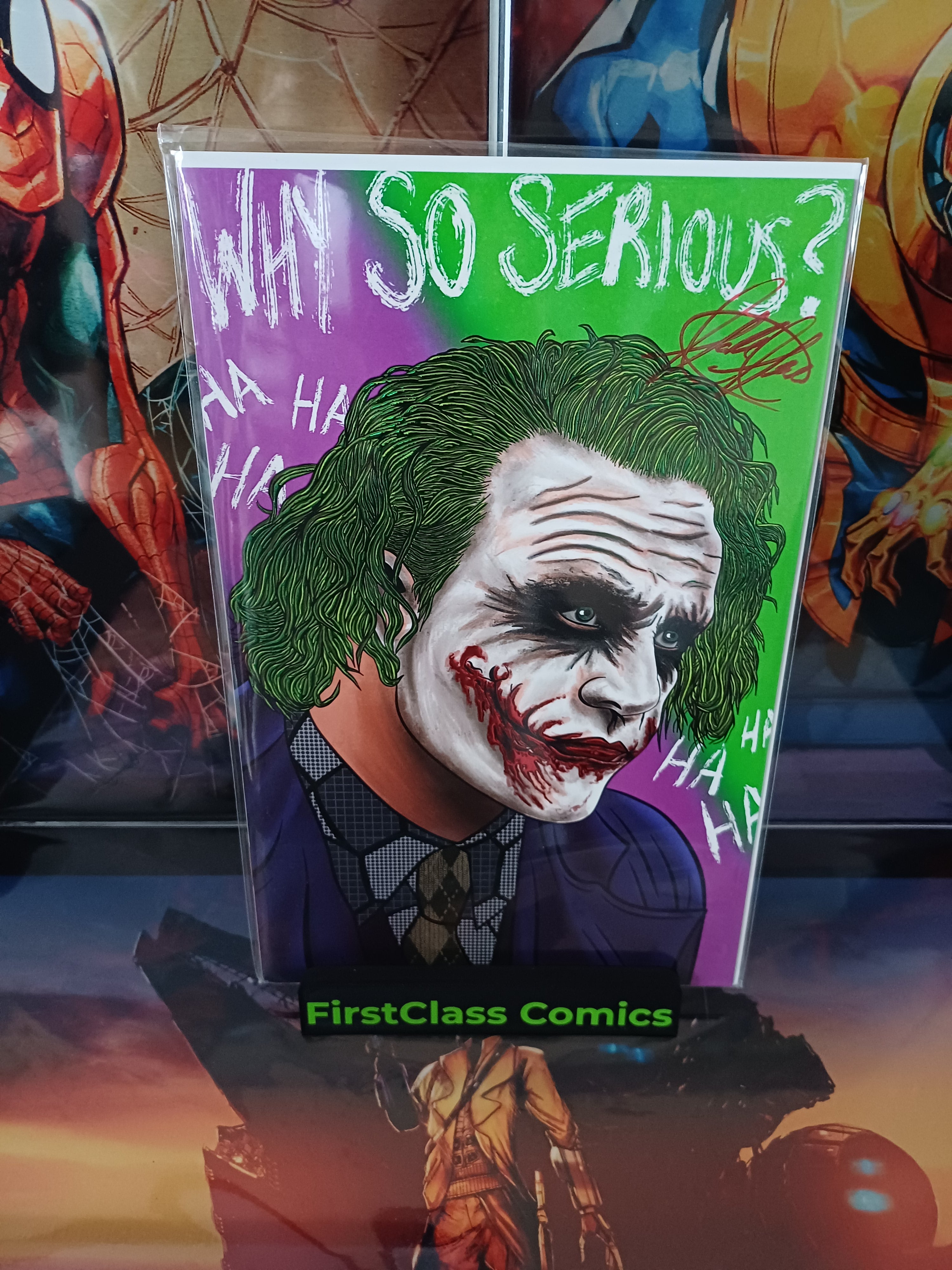 WHY SO SERIOUS ? STRAKA EMBOSSED FOIL MEGACON EXCLUSIVE 79/90 SIG 2COA