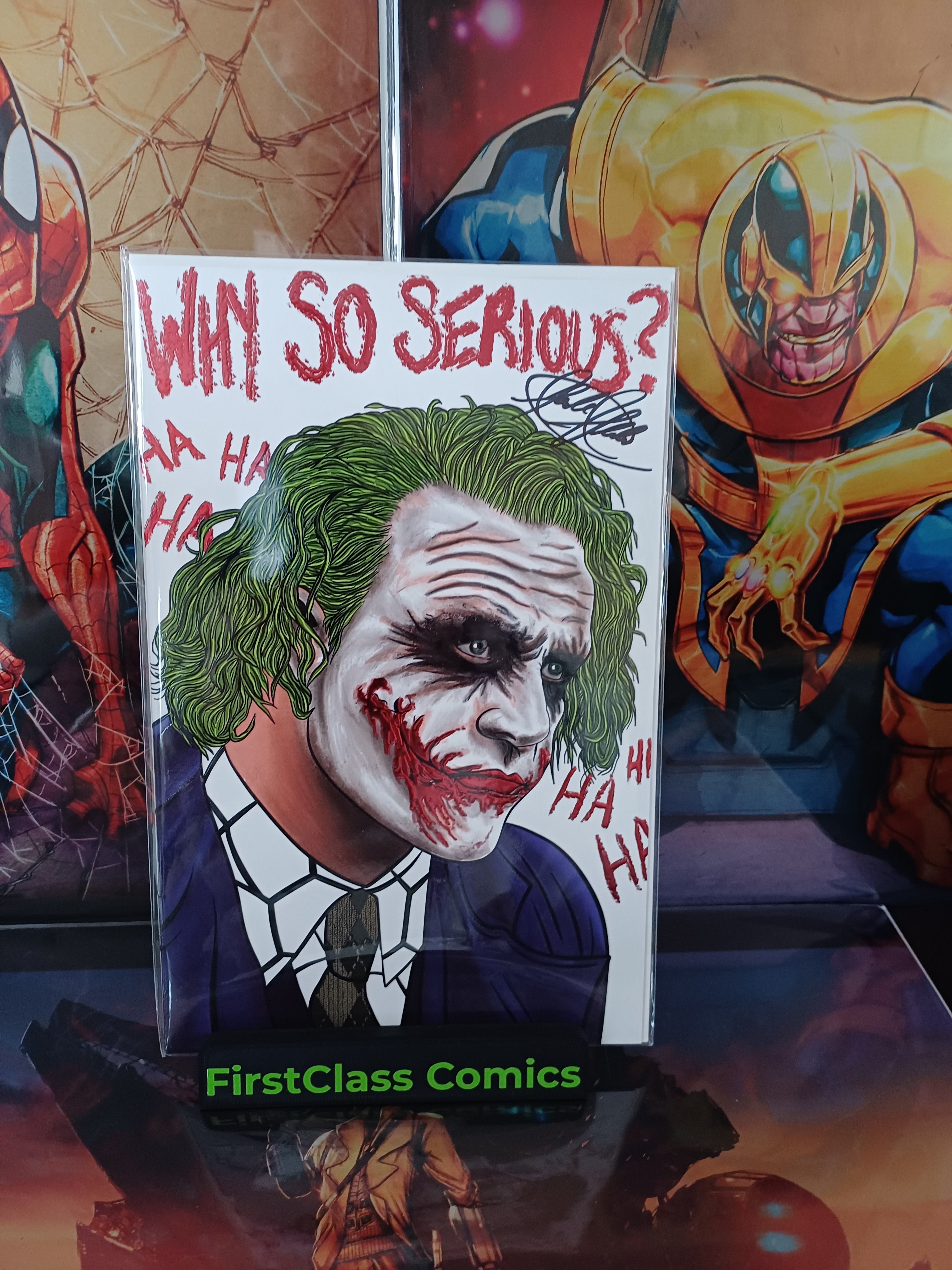 WHY SO SERIOUS ? STRAKA EMBOSSED FOIL MEGACON EXCLUSIVE 49/90 SIG 2COA