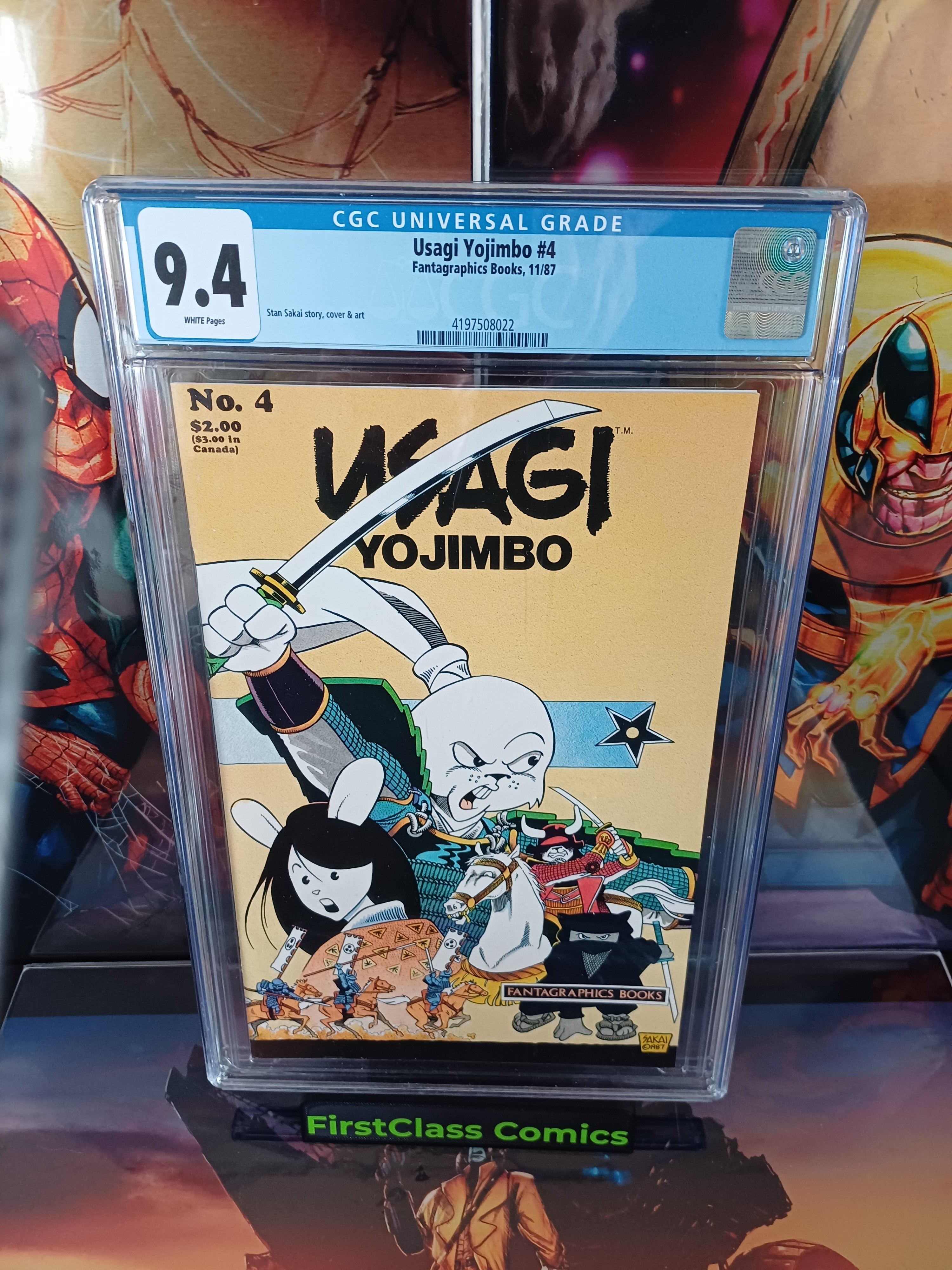 Usagi Yojimbo #4 (1987) CGC 9.4 White Pages Stan Sakai