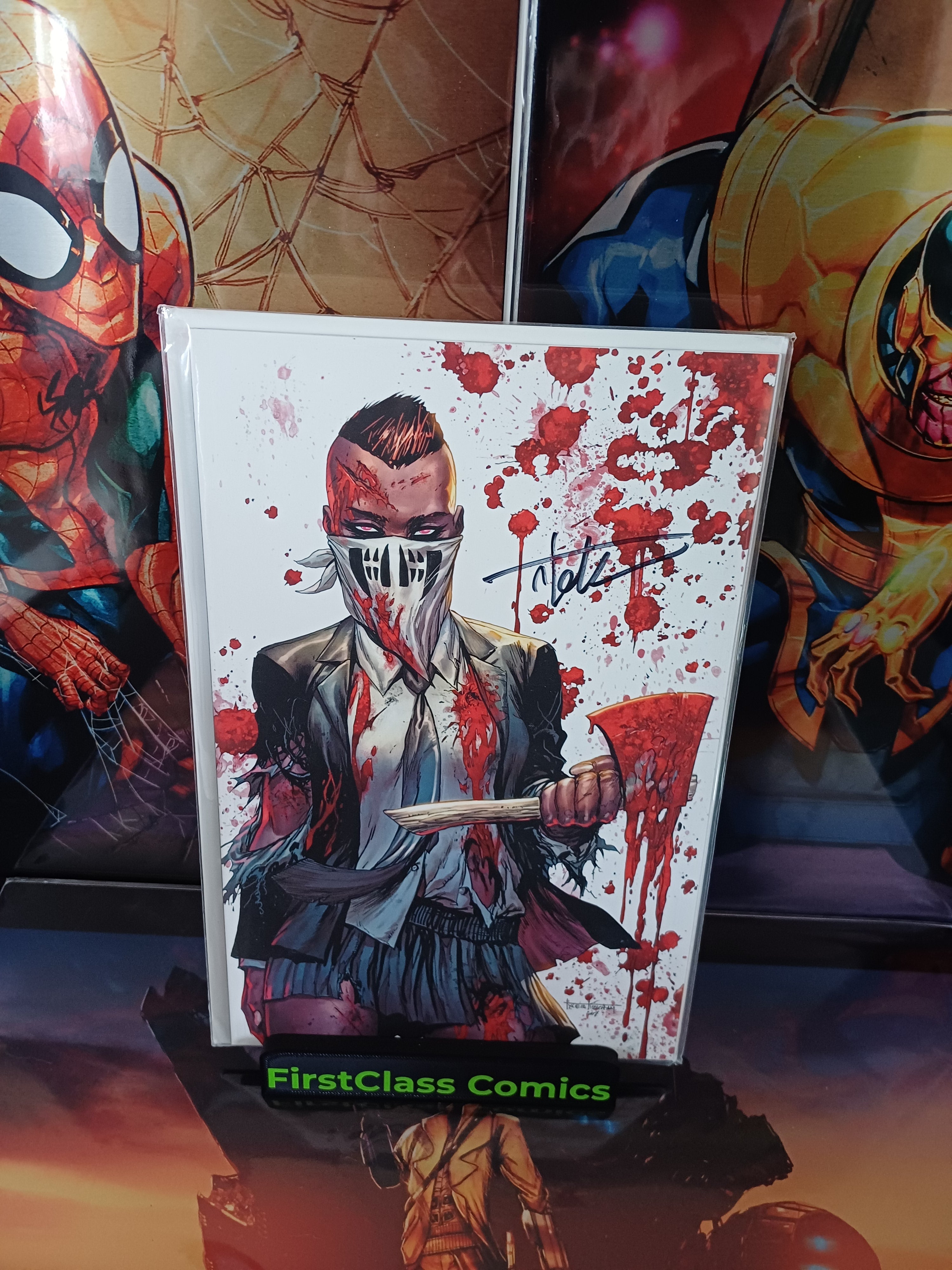 Book Of Slaughter #1 Battle Damage Virgin Variant SIGNED by Tyler Kirkham w/ COA