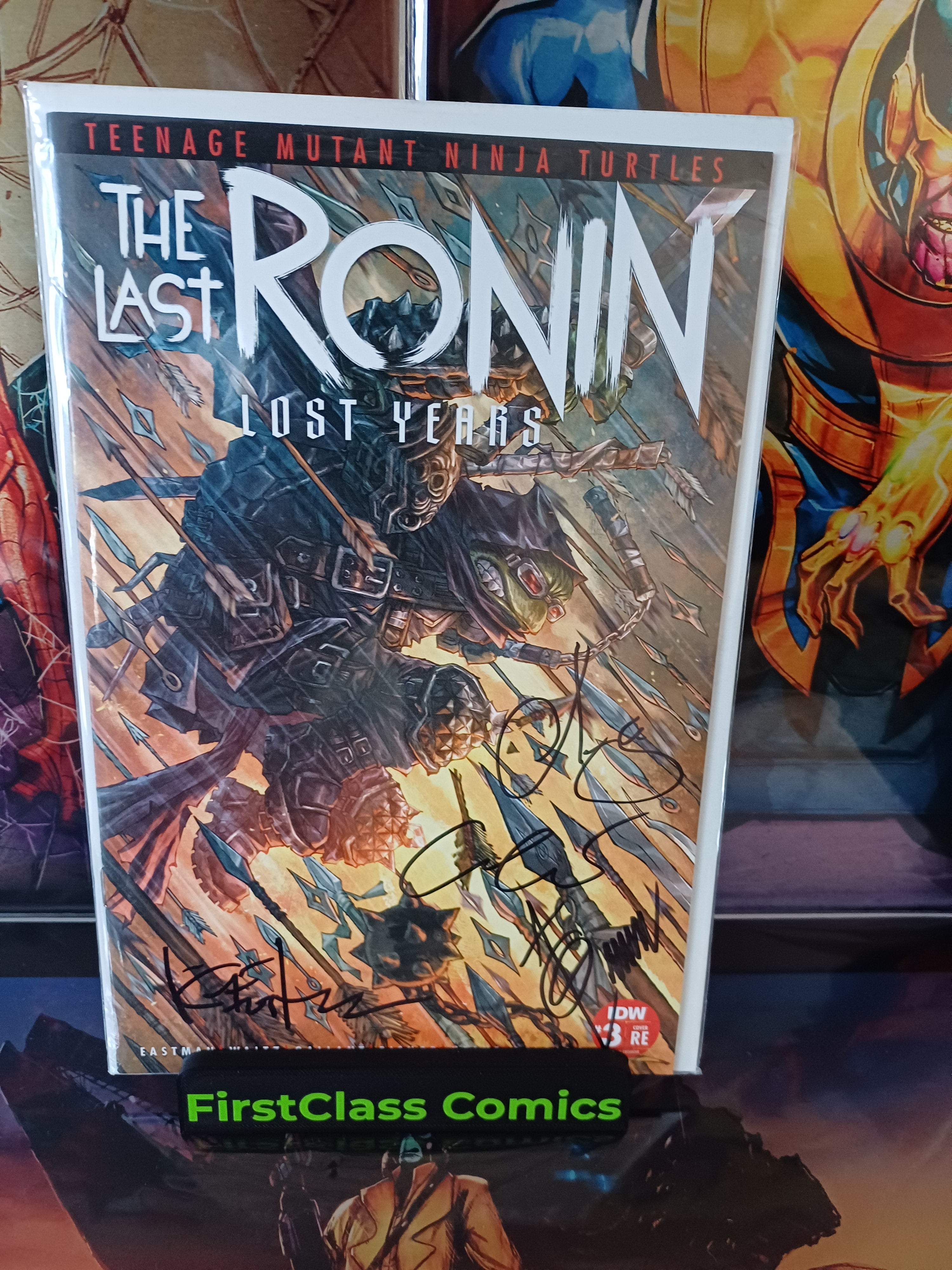 TEENAGE MUTANT NINJA TURTLES LAST RONIN LOST YEARS #3 4x SIGNED With COA