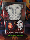DO YOU WANT TO PLAY A GAME ? SCOTT STRAKA EMBOSSED FOIL EXCLUSIVE 11/50 SIGNED BLOOD DRIP  2x COA