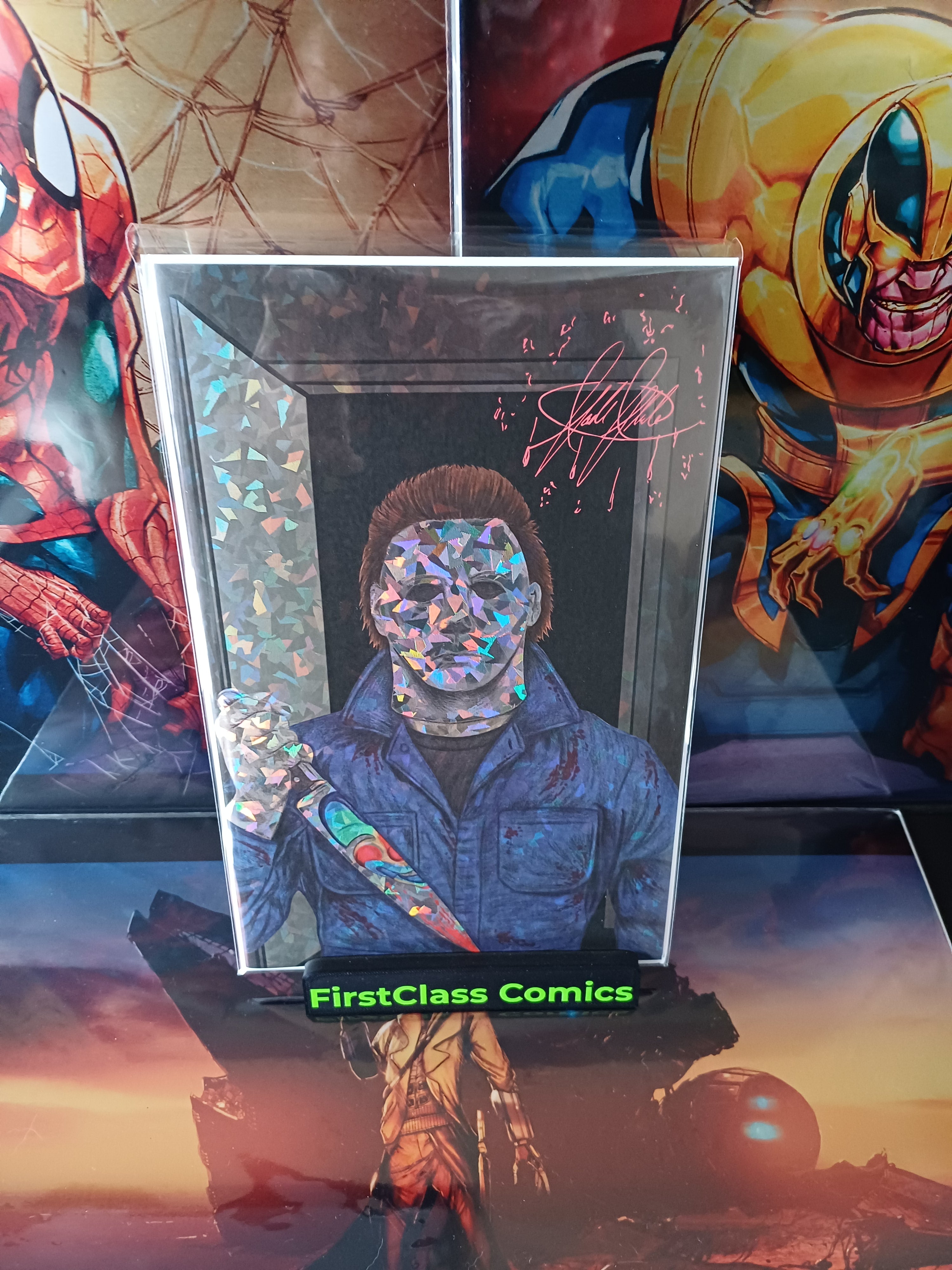 HALLOWEEN SCOTT STRAKA SIGNED BLOOD DRIP EXCLUSIVE 2/10 FOIL