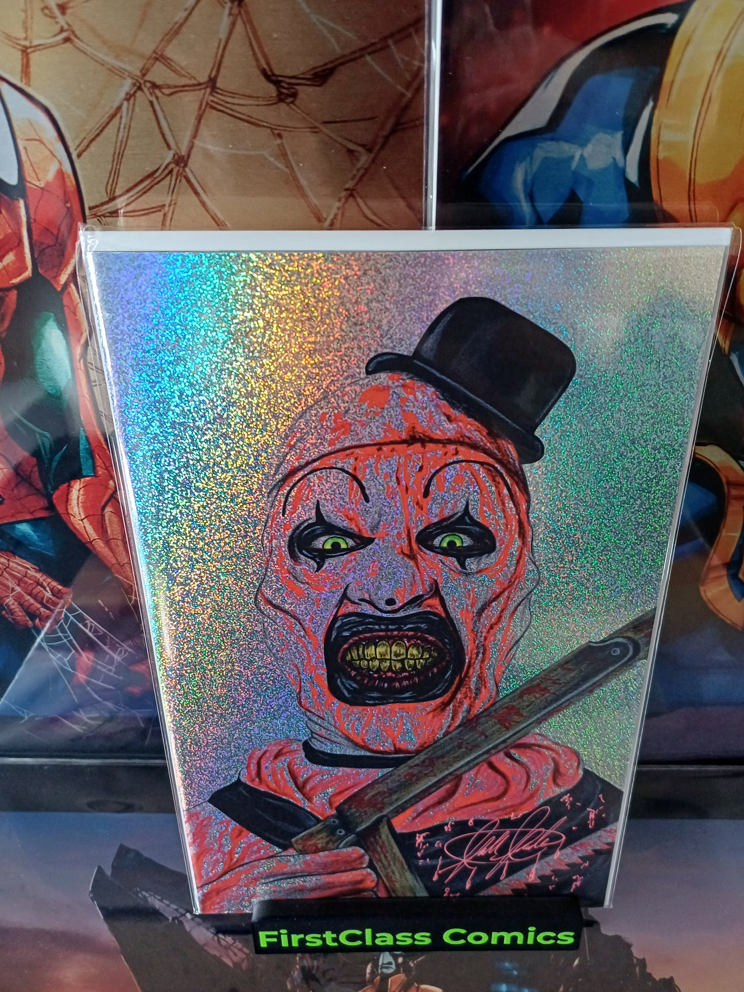 TERRIFIER FOIL SCOTT STRAKA SIGNED BLOOD DRIP 4/5