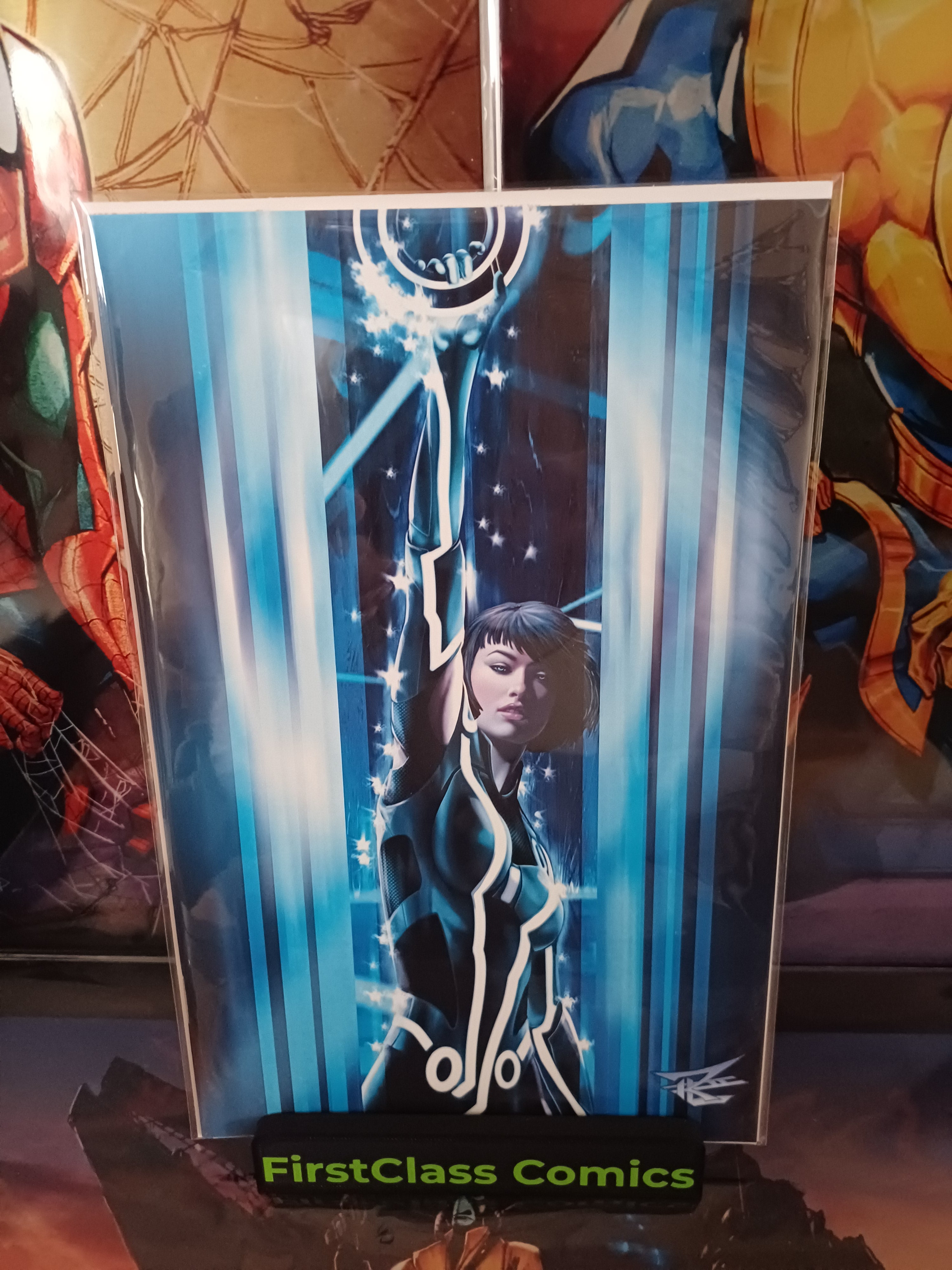 RON LEARY ART GAME ON TRON VIRGIN ARTBOOK EXCLUSIVE #1
